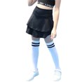 thumbnail image 2 of Langwyqu Solid Color Girls Sport Tennis Athletic Skorts Running Ruffle Skirt With Pocket For Kids 4-13 Years, 2 of 5