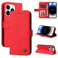 thumbnail image 1 of SaniMore Case for iPhone 14 Pro 6.1" 2022 with Wrist/Crossbody Strap,Retro PU Leather Anti-scratch Card Slots Cash Pocket Kickstand Shockproof Anti-drop Wallet Business Cover For iPhone 14 Pro, Red, 1 of 1