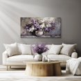 thumbnail image 3 of HFDF Large Wall Art for Living Room, Still Life Flowers Canvas Prints, Purple Floral Botanical Decor Paintings, Modern Aesthetic Pictures Wall Decor, Farmhouse Kitchen Artwork 16x12inch Framed, 3 of 7
