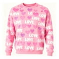 thumbnail image 4 of FAWUUDO Mens Valentines Day Printed Crewneck Sweatshirt Long Sleeve Pullover Casual Graphic Romantic Holiday Gift Cozy Comfortable Pink 2XL, 4 of 9