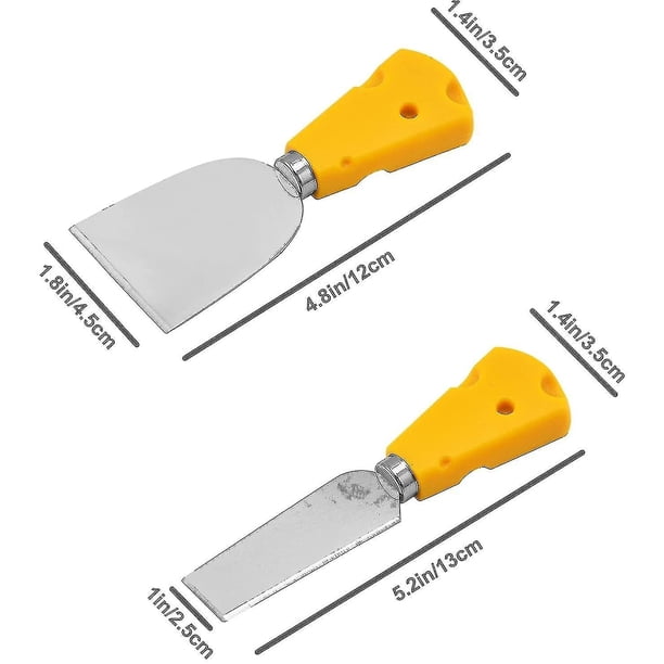 Juego de cuchillos para queso, 4 Uds., pala para queso de acero inoxidable amarillo, tenedor para queso, cuchillos para queso, juego de accesorios de cocina con cerámica