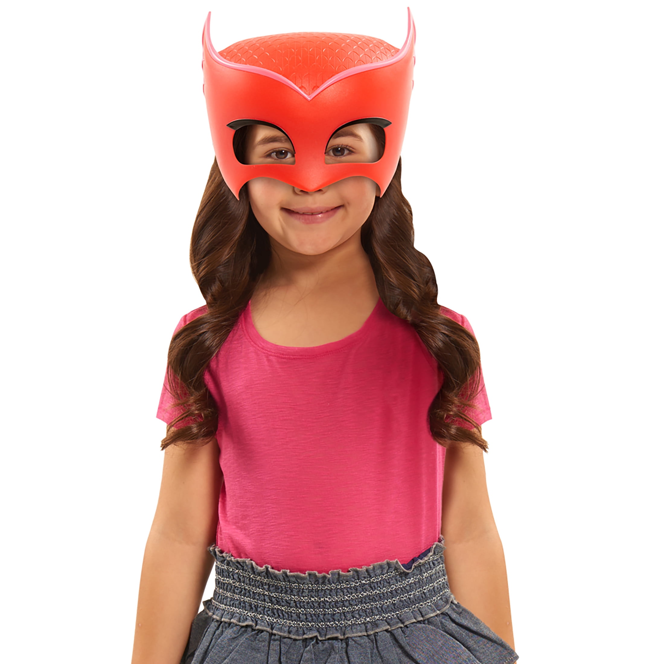PJ Masks Owlette Mask, Adjustable Kids Mask for Owlette Costume, Red, Kids Toys for Ages 3 up