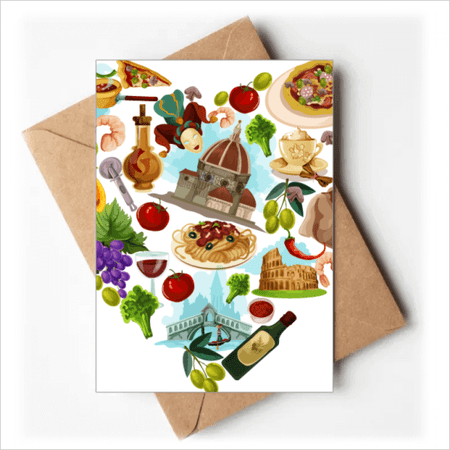 Italy Heart Landmark National Flag Pattern Greeting Cards You are Invited Invitations