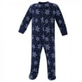 thumbnail image 2 of Hudson Baby Baby Fleece Zipper Sleep and Play 2pk, Navy Snowman, 3-6 Months, 2 of 3