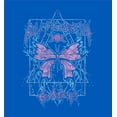 thumbnail image 5 of Distressed Black Metal Butterfly Adult Blue Long Sleeve Hoodie-3XL, 5 of 6