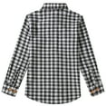 thumbnail image 2 of SSLR Youth Big Boys Flannel Shirts Casual Long Sleeve Button Down Plaid Shirts with Pocket, 2 of 8