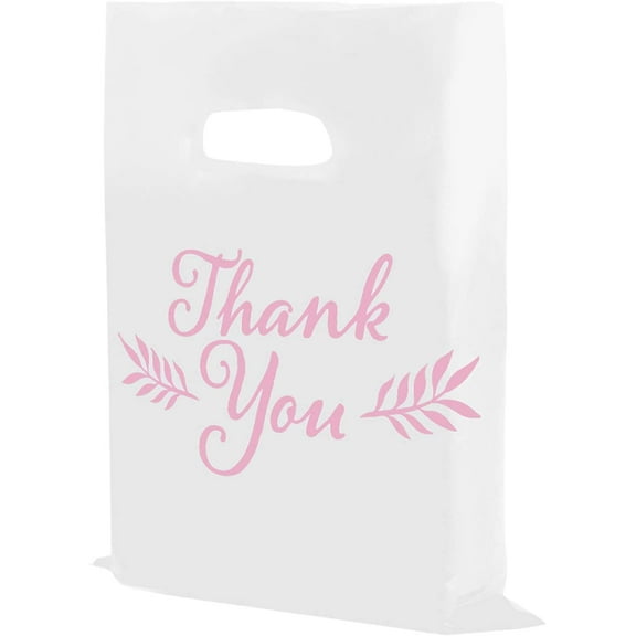 Houseables Thank You Merchandise Bags, Retail Bag, Plastic, 16” x 18”