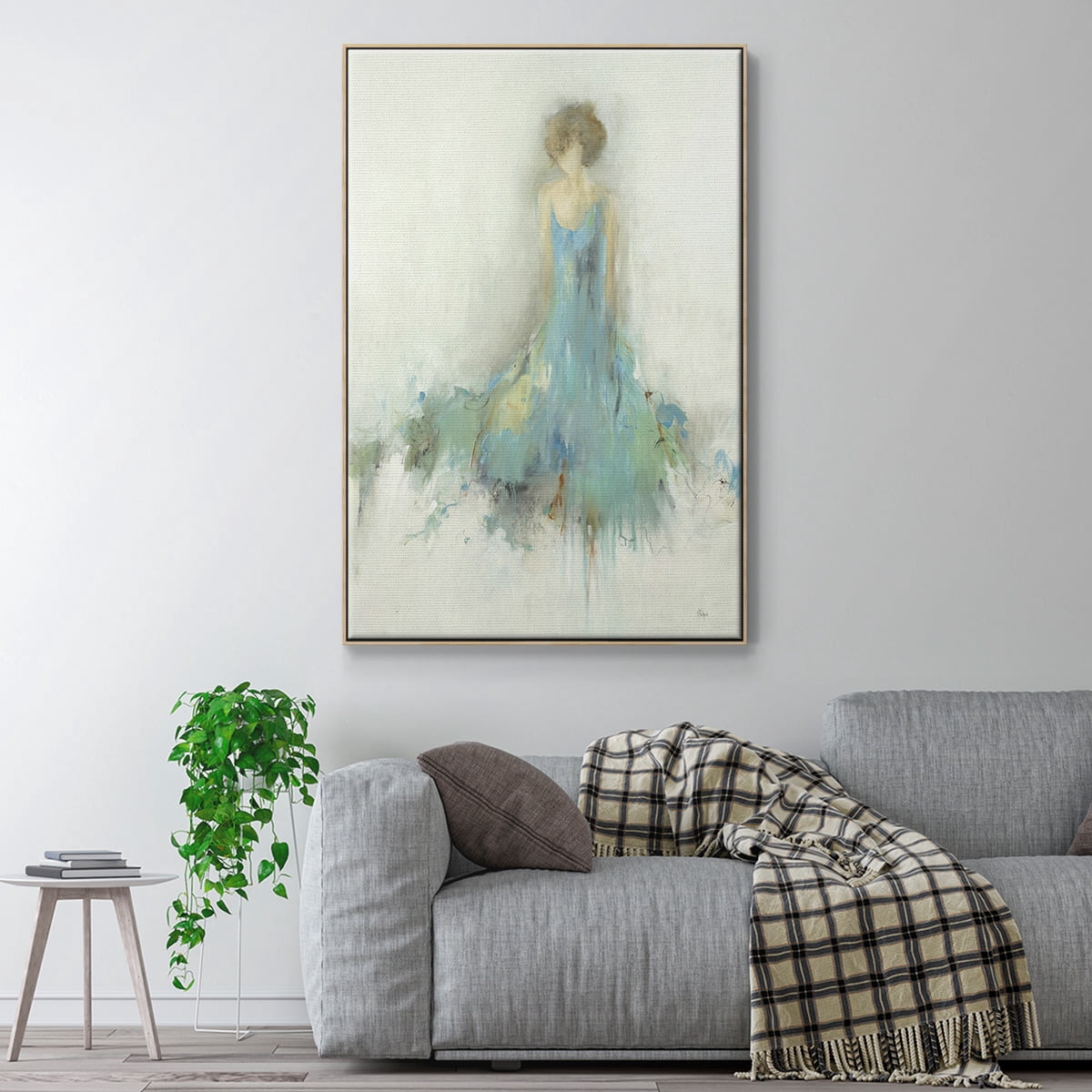 Reflection on You Framed Premium Gallery Wrapped Canvas - Ready to Hang - 25 x 37 - Natural Wood Floating Frame