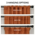 thumbnail image 6 of HPD Half Price Drapes Desert Orange Faux Linen Room Darkening Curtains for Bedroom & Living Room Curtains (1 Panel), Door & Window Curtains 120 inches long, Rod Pocket curtains & drapes, 50W X 120L, 6 of 12