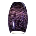 thumbnail image 1 of Abat-Jour en Verre Suspendu en Tourbillon Violet, 1 of 1