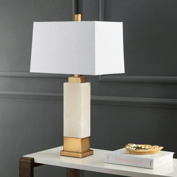 Safavieh Rozella Alabaster 29.5 in. H Marble/Iron Table Lamp
