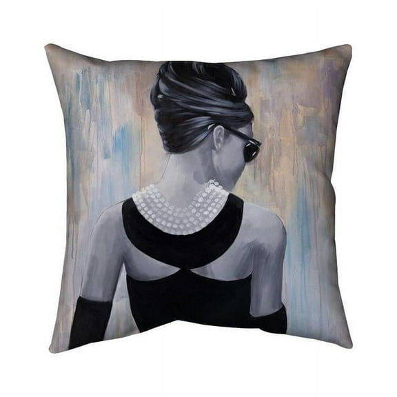 Begin Home Decor 5543-1818-FI17 18 x 18 in. Actress Audrey Hepburn-Double Sided Print Indoor Pillow Cover