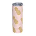 thumbnail image 2 of PAYOHTO gold pineapples on polka 20 Oz Stainless Steel Mug Tumblers Cup for Men Women Insulated Slim Thin Travel Tumbler, 2 of 7