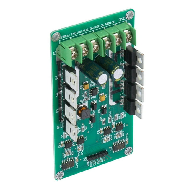 Dual Motor Driver Module Board H Bridge Chip, 30A Current, High Overload, Brake Function, Reliable MOSFET Drive