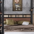 thumbnail image 5 of Harper & Bright Designs Triple Bunk Bed Full Xl over Twin over Twin, Metal Bunk Bed with Storage Shelves and Stairs, Industrial Bunk Bed with Guardrail for 3, Black, 5 of 14