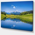 thumbnail image 2 of Summer with Clear Mountain Lake - Landscape Canvas Art Print, 2 of 4