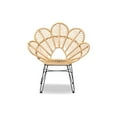 thumbnail image 4 of Maykoosh Bohemian Natural Brown Vintage Vogue And Black Metal Accent Chair, 4 of 10