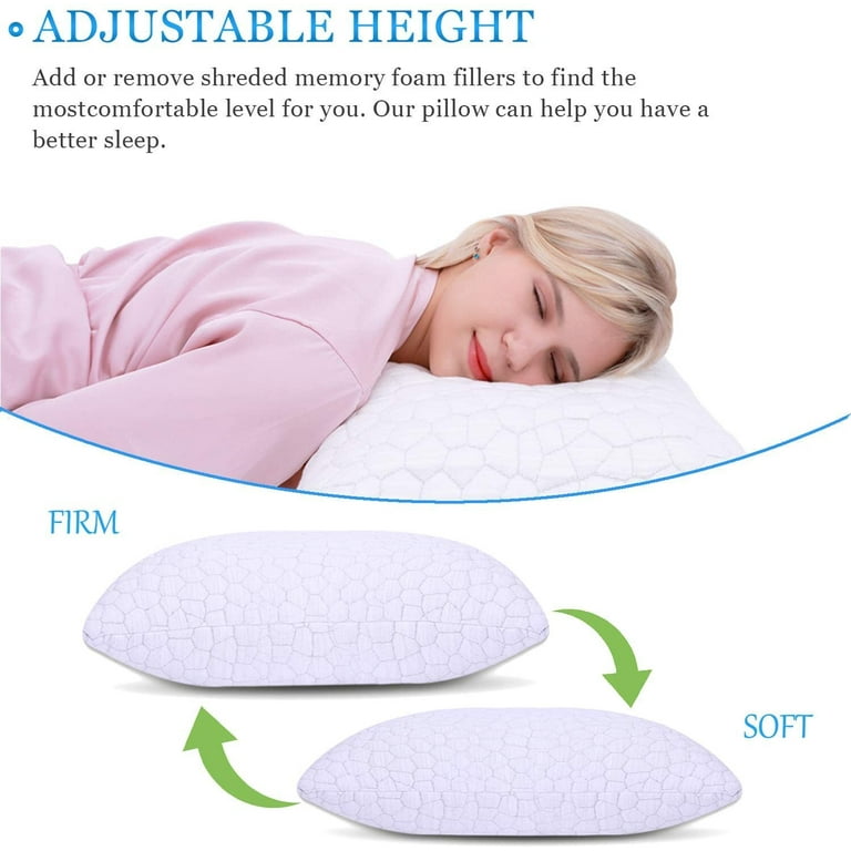 Supa Modern Queen Memory Foam Pillow, 2 Pack Firm