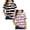 Black & Green, variant on SGMVNU 2 Pack Summer Shirts for Girls Short Sleeve Crewneck Color Block Striped Tops Casual Loose Kids Clothes, Size 8-9 Years, Pink & Green