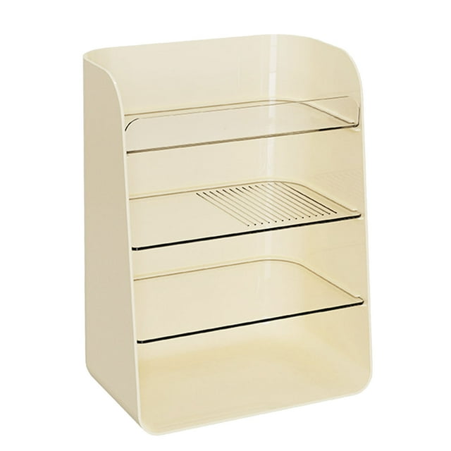Makeup Organizer, Large Capacity Cosmetic Storage Box with Removable Dividers Makeup Holder Rack for Bathrooms Kitchens Living Rooms Offices
