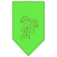 thumbnail image 1 of Candy Canes Rhinestone Bandana Lime Green Large, 1 of 1