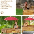 thumbnail image 4 of TEMOGU-Ground Bird Feeder for Outdoors Bird&Squirrel Wooden (Brown), 4 of 4