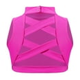thumbnail image 2 of YONGHS Kids Girls Sleeveless Athletic Dance Crop Tops Criss Cross Back Vest Tank Tops Hot Pink 12, 2 of 7