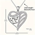thumbnail image 4 of Women Perfect Gifts Heart-Shaped Pendant Necklace Delicate, Elegant, and Personalized Jewelry,Silvery, 4 of 11