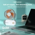 thumbnail image 3 of Hands-Free 3-Speed Portable Fan with 1200mAh Battery - 35cm Hanging Strap for Neck/Hand/Desk Use, One-Button Control, Type-C Charging, Lightweight 191g ABS+PP+PS Construction, Orange Color (F-158), 3 of 6