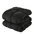 thumbnail image 3 of 8 Piece Bed In A Bag Pintuck Comforter Sheet Bed Skirt Sham Set Queen Black, 3 of 5