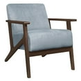 thumbnail image 1 of Lexicon August Fauteuil d'Appoint Rembourré en Velours Bleu Gris, 1 of 6