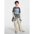 thumbnail image 2 of Weekend Academy Boys Layered Look Graphic Tee with Long Sleeves, Sizes 4-18, 2 of 5