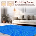 thumbnail image 2 of ODIKA 8'x10' Machine Washable Non-Slip Area Rug, Contemporary Abstract Wave Design High Traffic Rug, Blue, 369405, 2 of 7