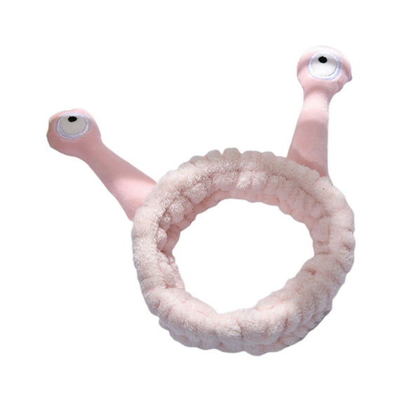 Franhais Snail Headband, Lovely Coral Fleece Elastic Hair Wrap Makeup Bands Washing Face Shower Sports Headband for Girls Women