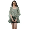 thumbnail image 1 of Moomaya Front Open Printed Shrug Beach Clothes For Kimono Cardigans For Women, 1 of 5