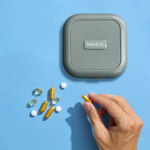 QTOCIO Portable Pills Box Drug Organizer Dispensing Medicines Mini Pills Box Sealed Multifunctional Jewelry Boxes