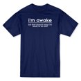 thumbnail image 1 of "I'm Awake But That Doesn't Mean I'm Ready To Do Stuff" Quote Men's Navy T-shirt, 1 of 1