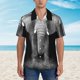 thumbnail image 2 of Balery Indian Elephant Camisas hawaianas de manga corta para hombre, camisas playeras de corte holgado, camisas de vacaciones con botones,Large, 2 of 7