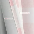 thumbnail image 6 of DriftAway Buffalo Checker Pattern Grommet Room Darkening Window Curtains Printed Plaid, 2 Panels, 52" x 84", Pink, 6 of 9