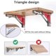 thumbnail image 2 of 2pcs Folding Bracket, 10 Inch Stainless Steel Folding Shelf Brackets, 2 of 5