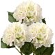 thumbnail image 1 of Hortensias artificiales tallos de seda para el hogar, centros de mesa, arreglos de flores falsas, ramos de boda, decoraciones de bricolaje, 3 hortensias blancas y, 1 of 4