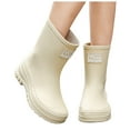 thumbnail image 6 of IUJSOY Rain Boots Women Waterproof Garden Shoes Wide Calf Non-Slip Work Shoes Chelsea Boots, 6 of 9