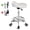 White, variant on OUTMASTER Saddle Stool Ergonomic Adjustable Rolling Chair, PU Seat with Casters for Salon Dental Office (Black)