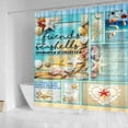 thumbnail image 2 of Beach Shower Curtain Beach Themed Shower Curtain Seashell Shower Curtain TTV218SH - 71x74 inches, 2 of 3