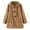 Coffee, variant on REDARER Girls Long Sleeve Wool Coat, Windproof Lapel Jacket for Toddler Kids, Solid Color Outwear,Size:3-4 Years