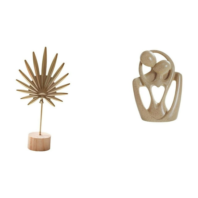 Escultura De Hoja De Metal Creativa Nórdica, Figura Decorativa Abstracta, Artesanía Para Mesa, Fiesta, Hogar Y Estatua Abstracta De Pareja De Resina Para Estantería, Cafetería, Decoraciones