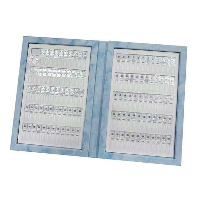 Libro de 120 colores de uñas, muestrario de colores de uñas, herramienta de manicura para esmalte en gel, salón de belleza. Azul