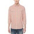 thumbnail image 1 of Buffalo David Bitton Camisa abotonada con estampado de cuadros para hombre, rojo, pequeño, 1 of 1