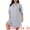 Light Gray, variant on Women's Plus Size 3/4 Sleeve Lace Crew Neck Comfy Nightgown 3X Purple
