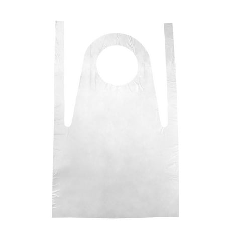 

Tinksky Exceart 100 Pcs Disposable Aprons Waterproof Antifouling PE Plastic Apron for Cooking Painting or Any Other Messy Activities